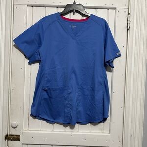 Med Couture Blue Scrub Top